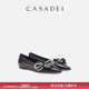 羊皮水钻蝴蝶结尖头单鞋 CASADEI 卡桑蒂Judith平底芭蕾舞鞋