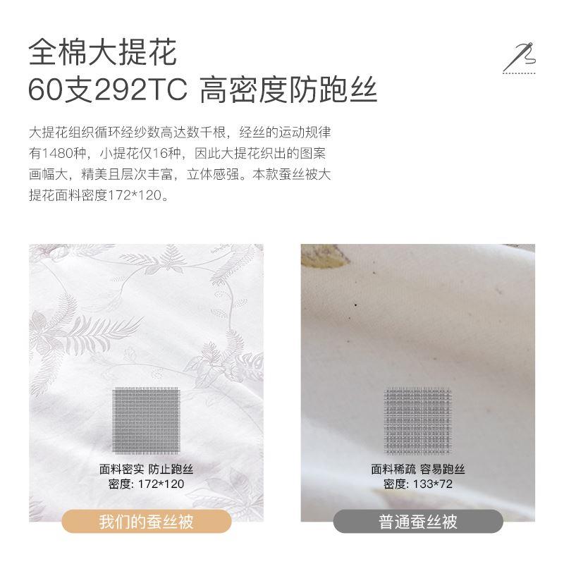 梦洁蚕丝被100%桑蚕丝冬被加厚保暖被子春秋被芯二合一子母被四季