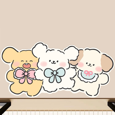 可爱小狗家用厨房硅藻泥地垫浴室卫生间吸水易干门口脚垫