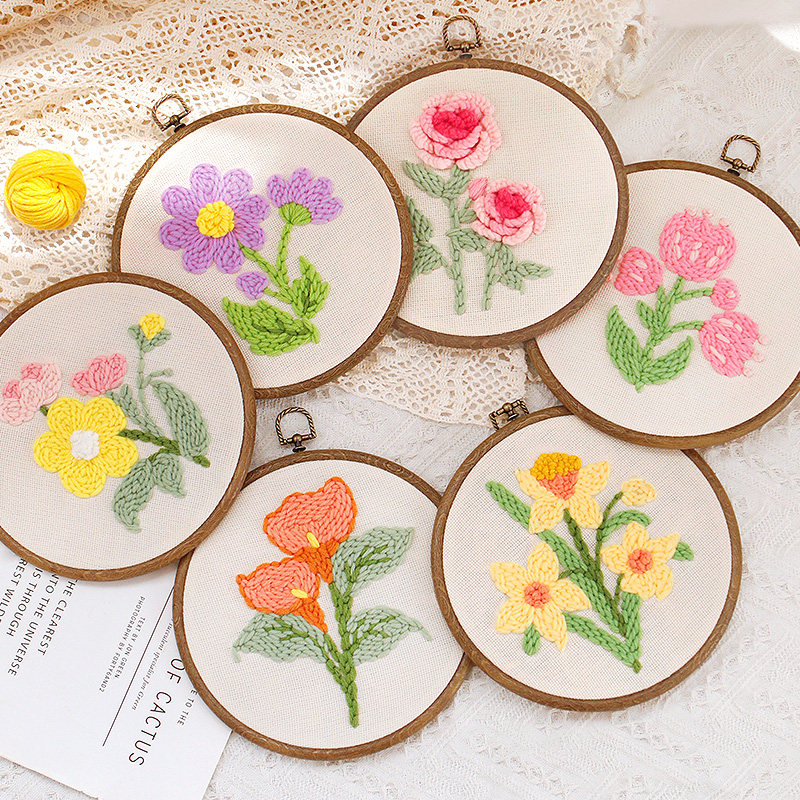 绣十二戳戳绣手工diy材料包立体花刺绣教师节七夕节创意礼物