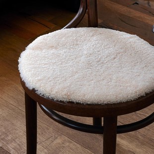 伽罗生活 加厚澳大利亚羔羊卷毛皮圆坐垫餐椅垫