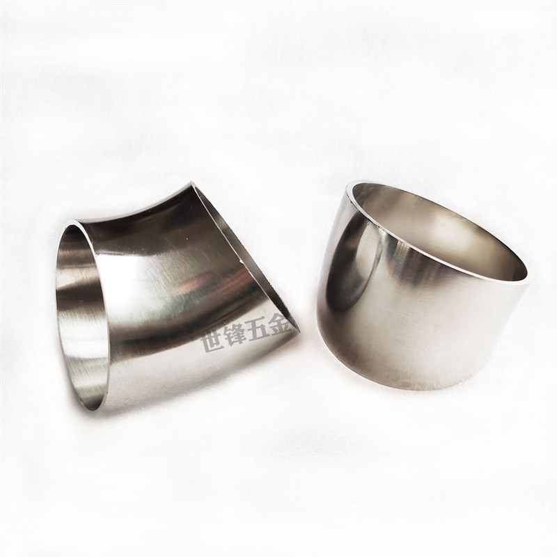 排气管弯头30度不锈钢接头卫生级光亮面抛光60度汽配弯管件焊接管