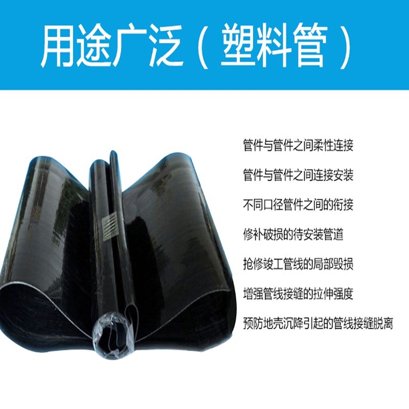 波纹管接头配件热收缩套水管连接头塑料钢带波纹管道直接转换头