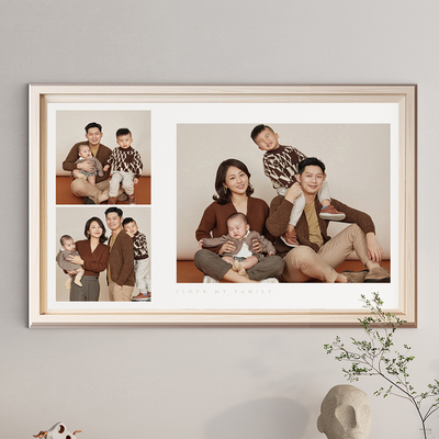 网红宫格全家福相框定制婚纱照挂墙打印照片加制作装裱结婚照儿童