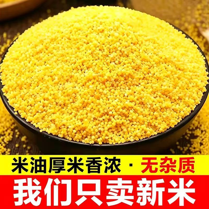 黄小米杂粮农家小米新米黄米粥米五谷杂粮5斤真空包装月子粥包邮