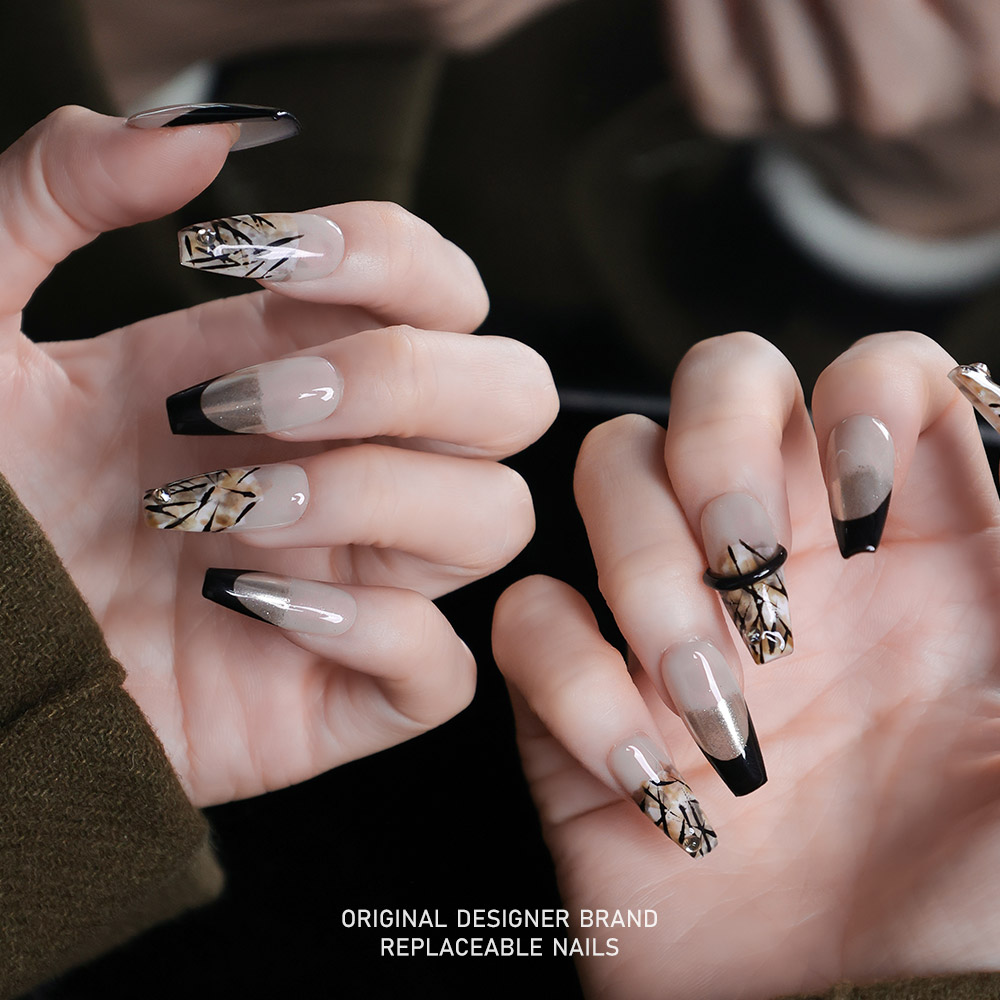 再变竹影清风古风穿戴甲美甲