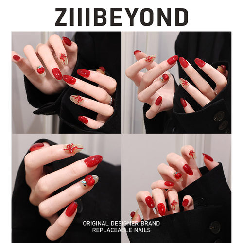 再变穿戴甲小苹果高级感纯手工