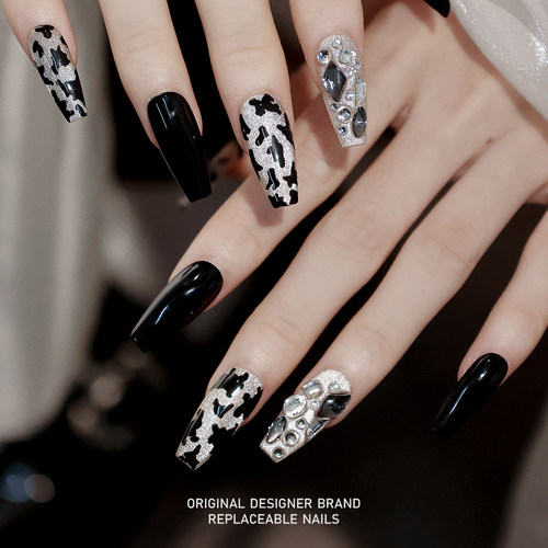 再变魅影美甲纯手工高质量穿戴甲豹纹猫眼轻奢百搭仙女秋冬中梯42
