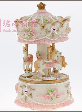 发蜜光带灯MP-333旋转木马音乐盒八音盒创意生日礼物精同品送闺女