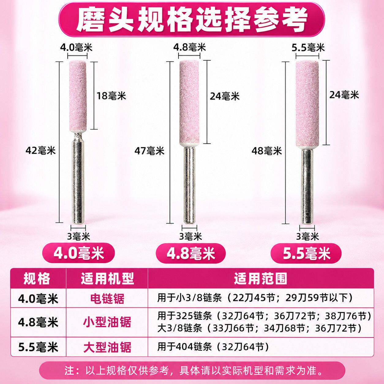 油锯链条锉刀电动打磨器机械油锯链条发锯陶瓷打磨头油锯磨链机