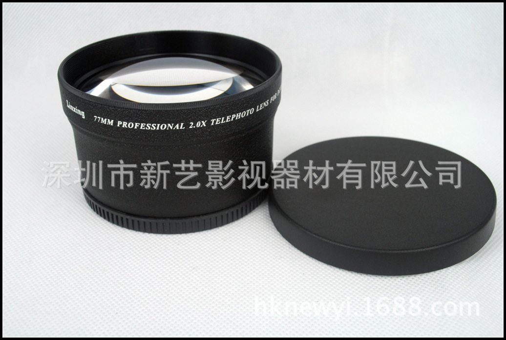 批发新艺77mm2倍增倍镜增距镜黑色(UV82)