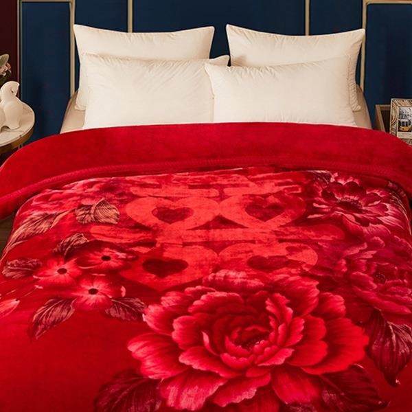 大红结婚庆毛毯冬季加厚保暖双层拉舍尔毯子单双人盖毯珊瑚绒被子,金属材料及制品,金属加工件/五金加工件,淘宝优惠券,粉丝福利购,淘宝优惠卷