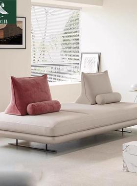 意式极简普拉多沙发写意空间轻奢小户型设计师可移动靠背布艺沙发