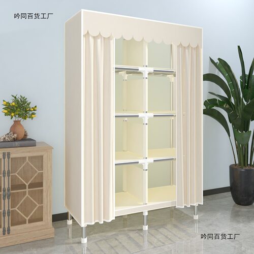 简易布衣柜家用卧室全钢架衣橱多格多层经济型储物特厚格子柜其他
