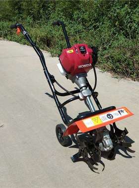 汽油除草旋耕机农用手扶微耕机家用四驱小型微耕机