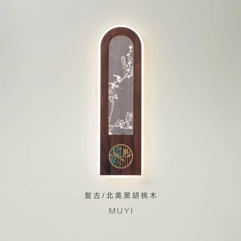 中古风壁灯门牌新中式客厅创意玄关立体装饰画卧室摆件走廊过道灯