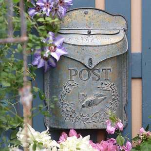 铁艺欧式壁挂信箱复古花园外墙防雨防水田园信箱创意