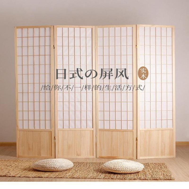 日式格子屏风栅栏房间宿舍折叠式服装店少女心道具黑色矮款实木