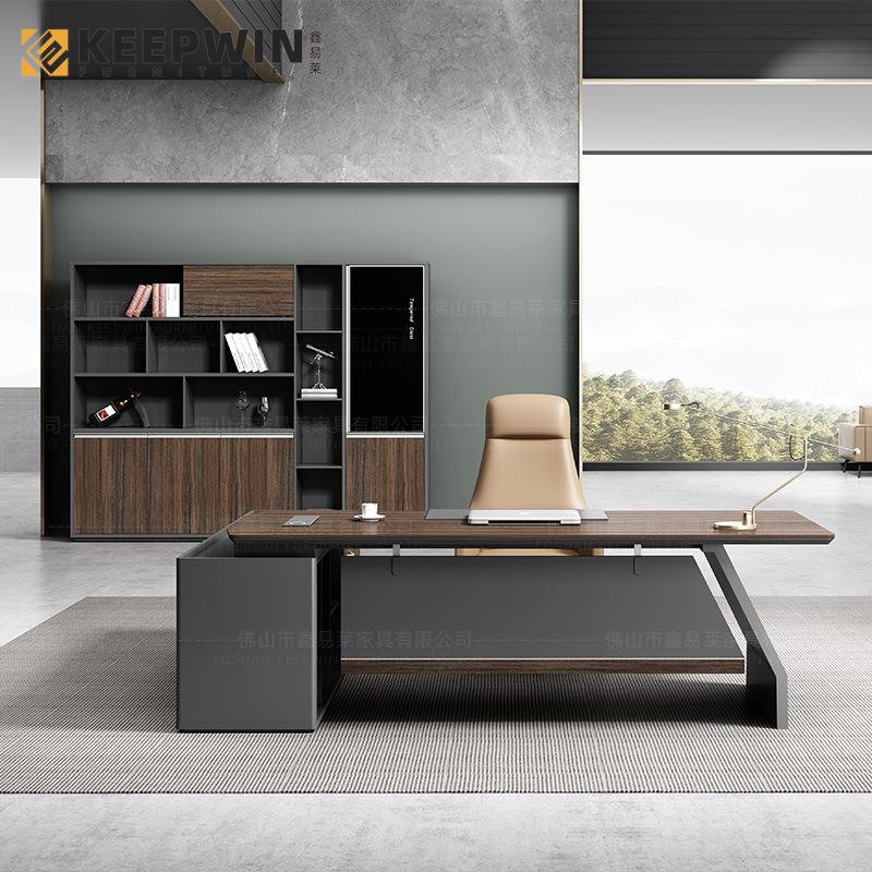 老板桌办公桌高档轻奢董事长桌椅组合现代简约大班台办公家具