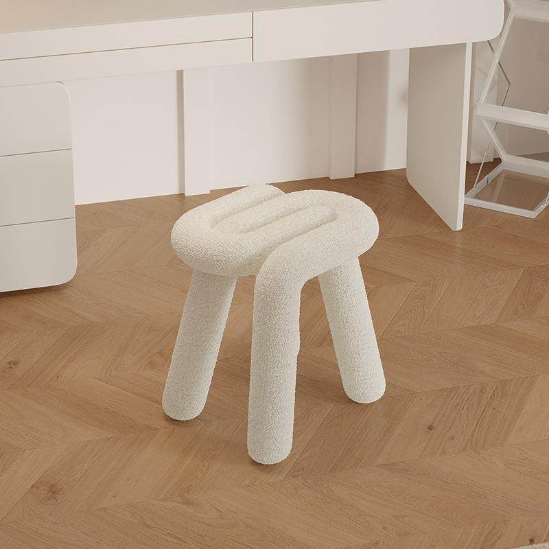 高颜值奶油风化妆凳女生卧室轻奢梳妆椅网红现代简约化妆台小凳子