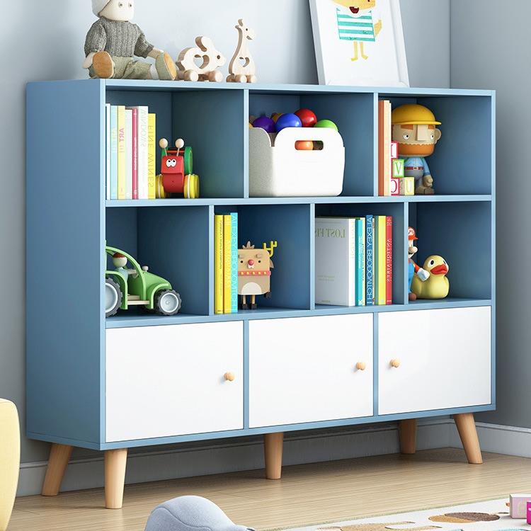 书架置物架落地玩具收纳柜矮书柜多层储物柜子分层架格子柜阅读架