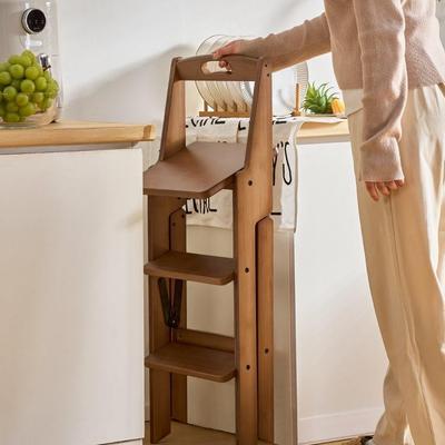 可折叠多功能梯凳家用登高梯子凳子两用厨房爬高凳加厚带靠背椅子