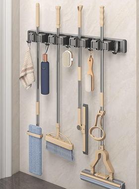拖把夹免打孔拖把架壁挂阳台浴室卫生间多功能扫把挂钩固定器挂钩