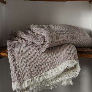 棉与亚麻流苏盖毯午睡休闲沙发流苏毯子床尾巾高级感样板房