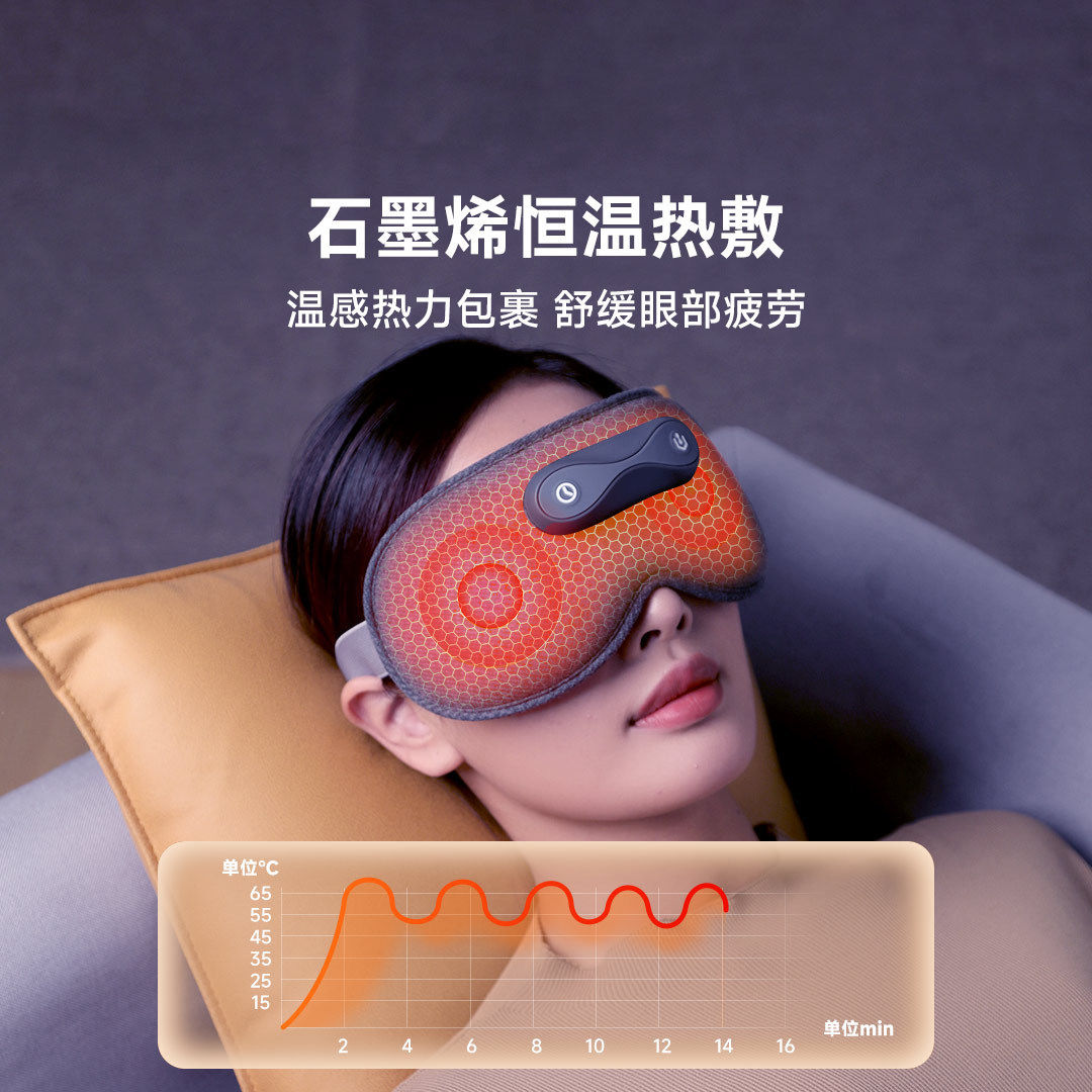 厂家直销石墨烯发热舒鼻眼罩热敷睡眠遮光控温眼罩