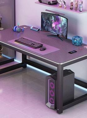 双人电脑桌台式家用书桌学习桌卧室办公桌碳纤维小桌子简易电竞桌