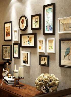 包邮9044马列维奇欧式实木相框墙创意照片墙组合客厅背景装饰画