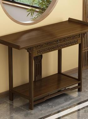 新中式玄关桌客厅靠墙桌子实木中式玄关桌入户长条桌供桌家用条案