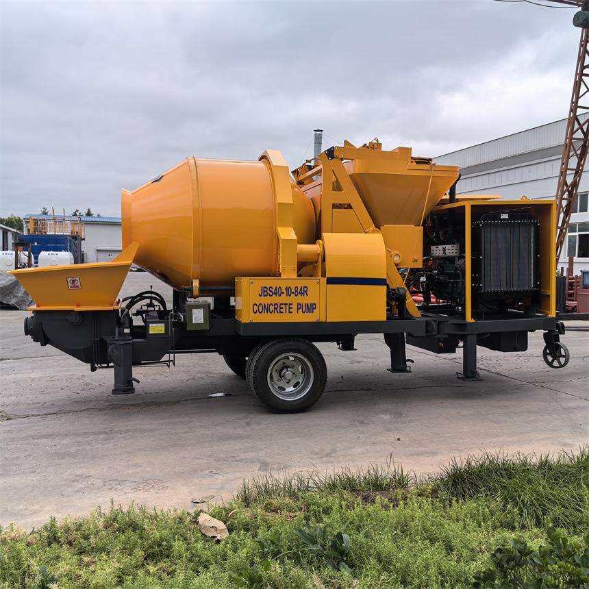 车载式搅拌拖泵车载式混凝土搅拌拖泵一体机车载泵车载搅拌泵