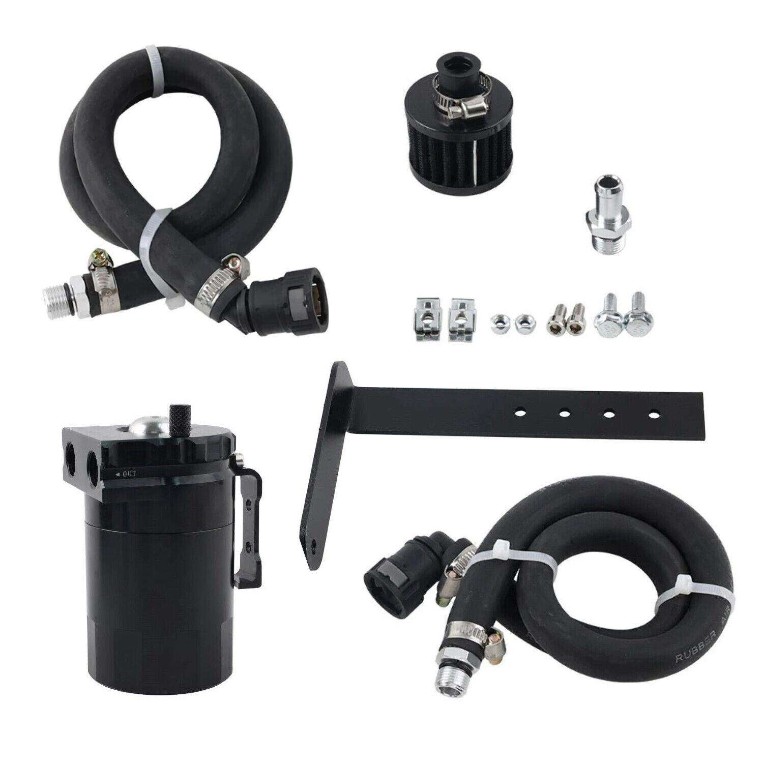 racing改装铝合金油壶带支架机油透气壶帶空濾帶油管套件