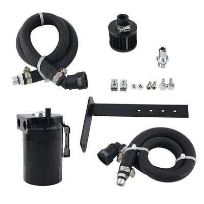 racing改装铝合金油壶带支架机油透气壶帶空濾帶油管套件