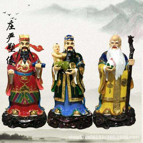 常年销售福禄寿神像木雕南极仙翁神像南极长生大帝直销
