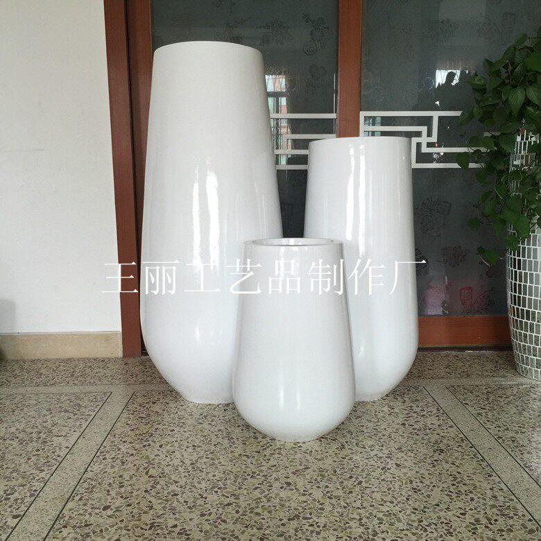 玻璃钢水滴状花箱花槽组合落地花艺套装装饰树脂户外摆件