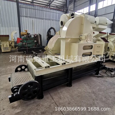 10 t/h 重铸钢刀盘盘式削片机用于造纸厂木片生产 大型木材粉碎机