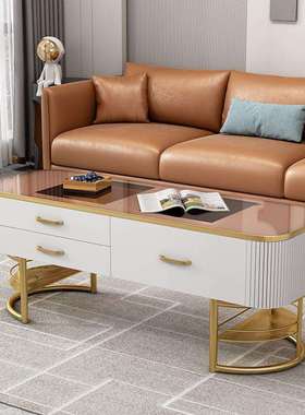 电视柜茶几轻奢经济型边几小户型现代简约网红客厅圆形整装厂