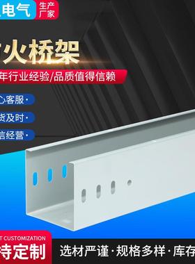 镀锌桥架厂定桥架400*100槽式梯式不锈钢电缆桥架铝合金喷塑桥架