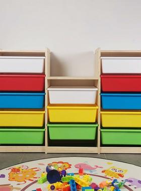 儿童储物架玩具架宝宝书架分类整理架收纳柜多层抽屉式置物架大量