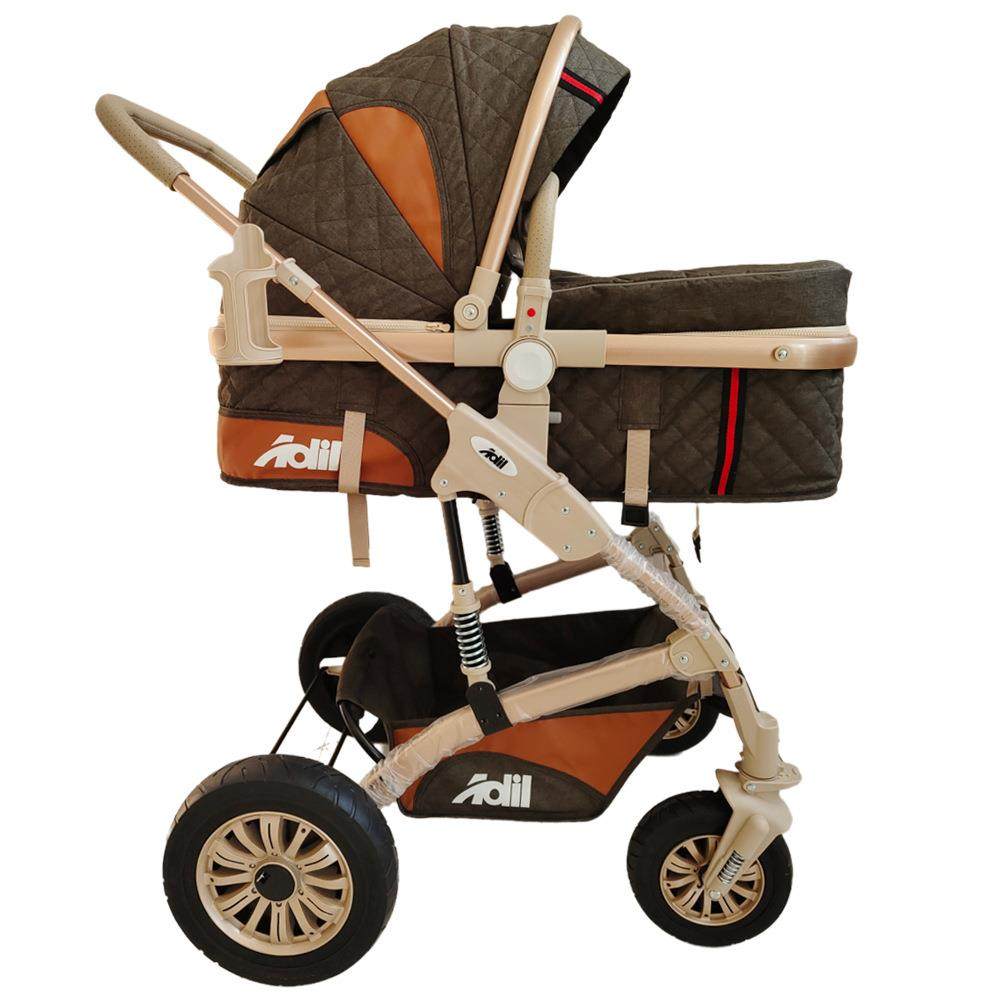 高景观婴儿车减震双向婴儿推车可坐可躺四轮推车可折叠新生儿睡篮