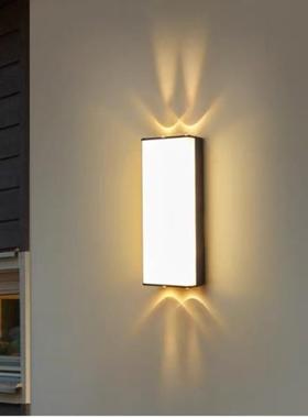 中山户外灯具市电防水壁灯别墅大门柱灯上下发光室外长条壁灯