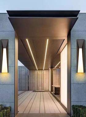 现代简约户外防水壁灯长条灯别墅大门口灯室外照明灯花园庭院灯具