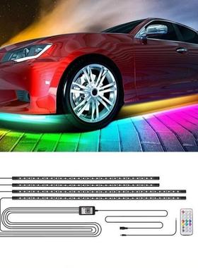 汽车幻彩底盘灯APP流光灯流水灯音乐节奏灯led车载氛围灯装饰灯条