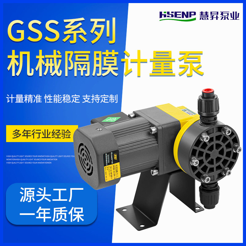 慧昇泵业GSS系列机械隔膜计量泵精准投加31625WPAC/PAM