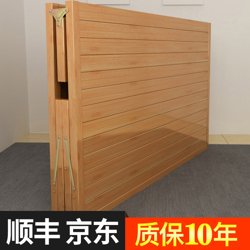 竹床折叠床单人床办公室午休午睡成人家用实木双人简易床硬板凉床