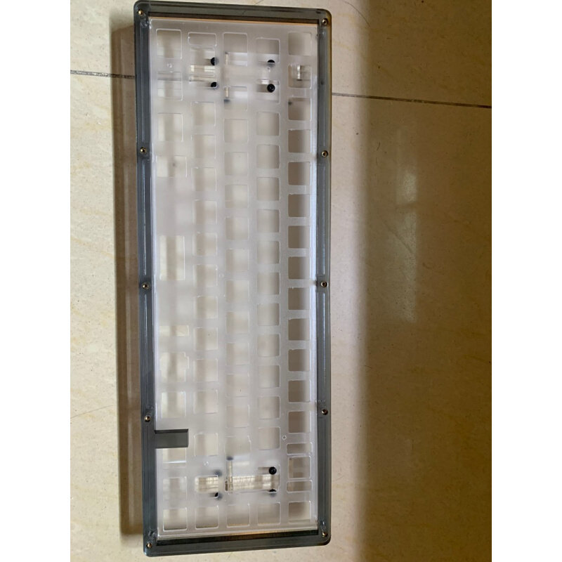 mw65 gasket套件透明磨砂黑透黑色磨砂亚克力外壳键盘套件