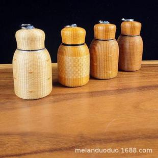 水杯水瓶 竹丝扣不锈钢保温杯保温瓶竹编外壳水瓶水壶车载式