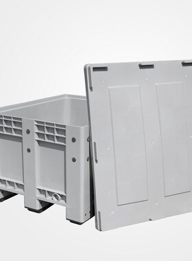 1200*1000*760塑料卡板z托盘箱网格密封川字卡板箱带盖大号托盘箱